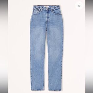 Abercrombie The 90s Straight Ultra High Rise Curve Love Jeans